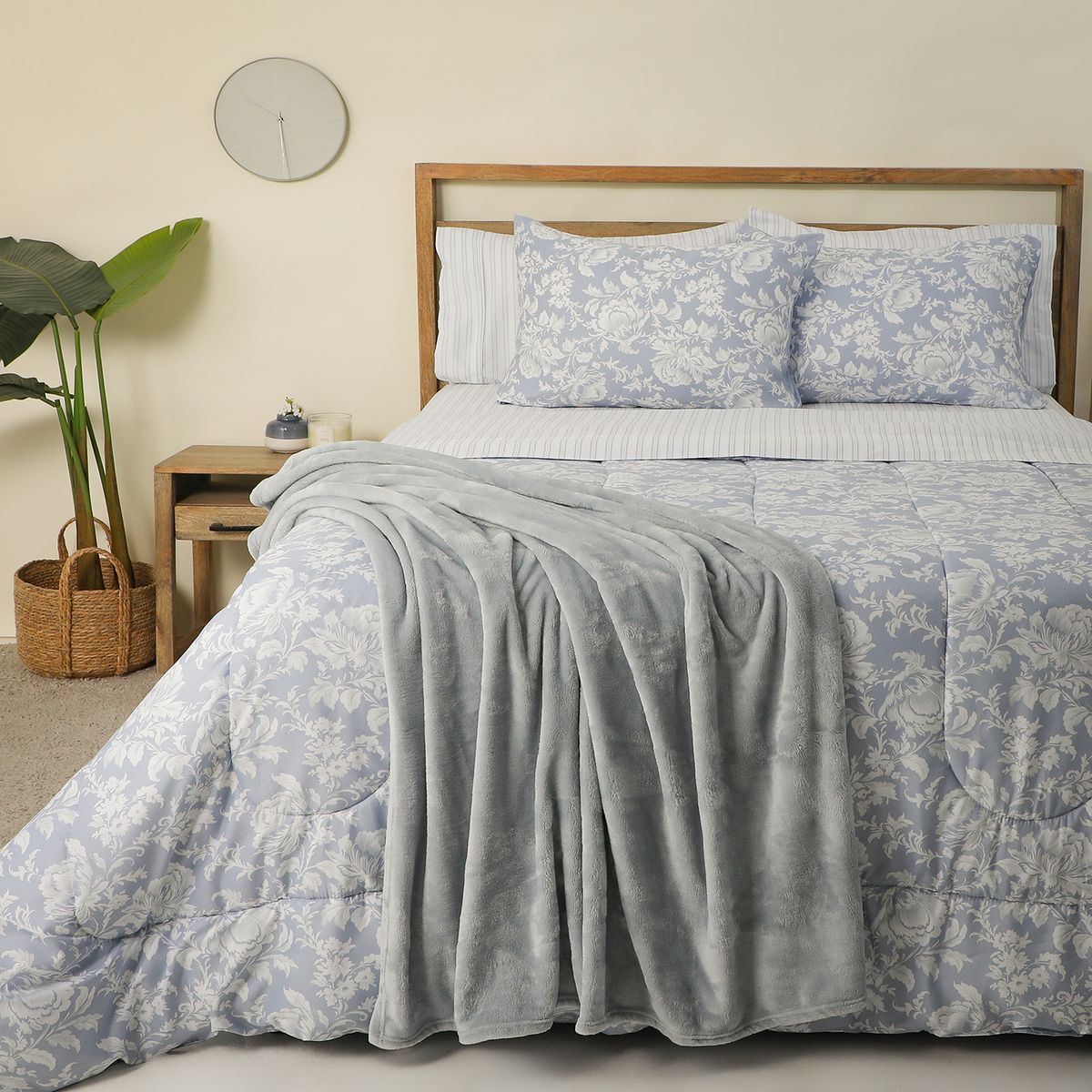 ROBERTA ALLEN - Juego de Cama: Edredón Ligero + Juego de Sábanas + Manta Roberta Allen