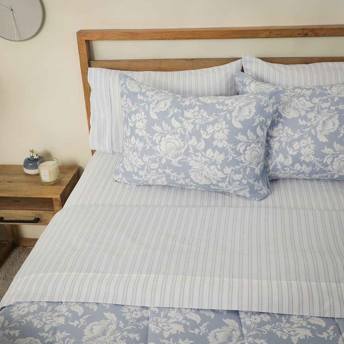 ROBERTA ALLEN - Juego de Cama: Edredón Ligero + Juego de Sábanas + Manta Roberta Allen