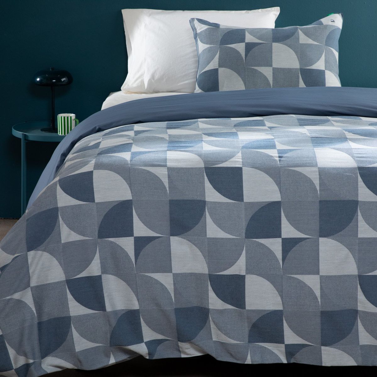 BENETTON - Funda Plumón Estampada Geo 100% Algodón Benetton