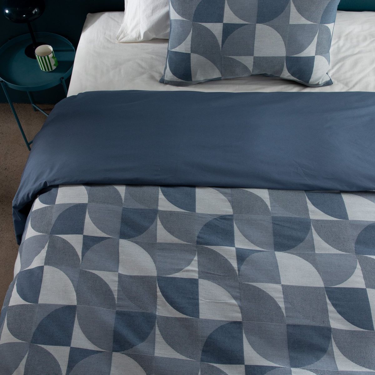 BENETTON - Funda Plumón Estampada Geo 100% Algodón Benetton