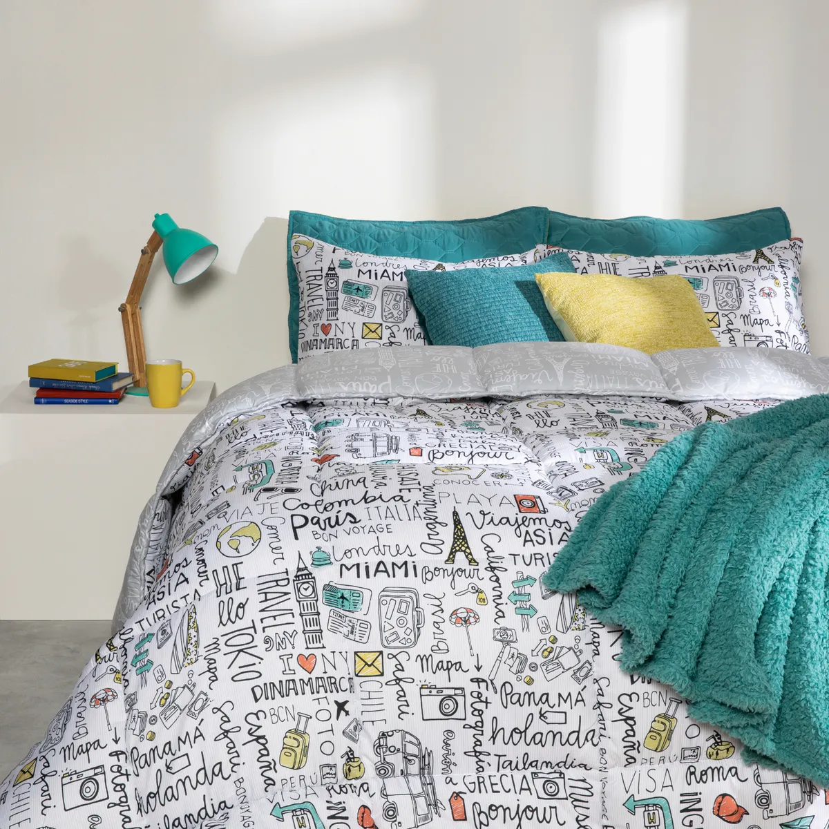 MICA - Edredón Estampado Reversible Mica