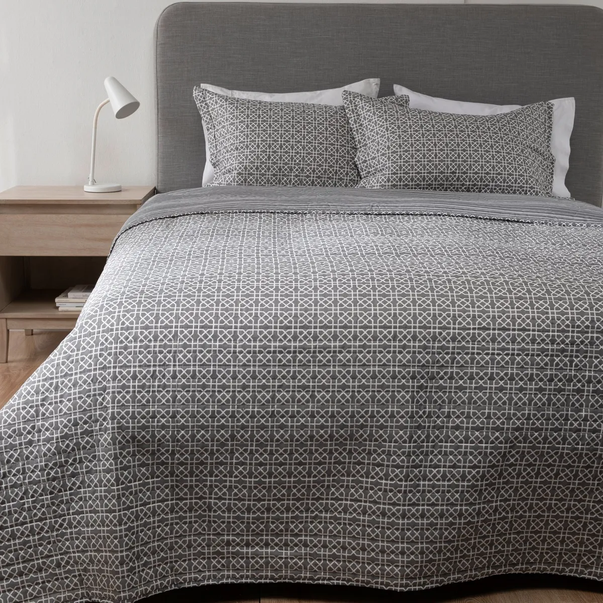 MICA - Cubrecama Estampado Reversible Mar Mica