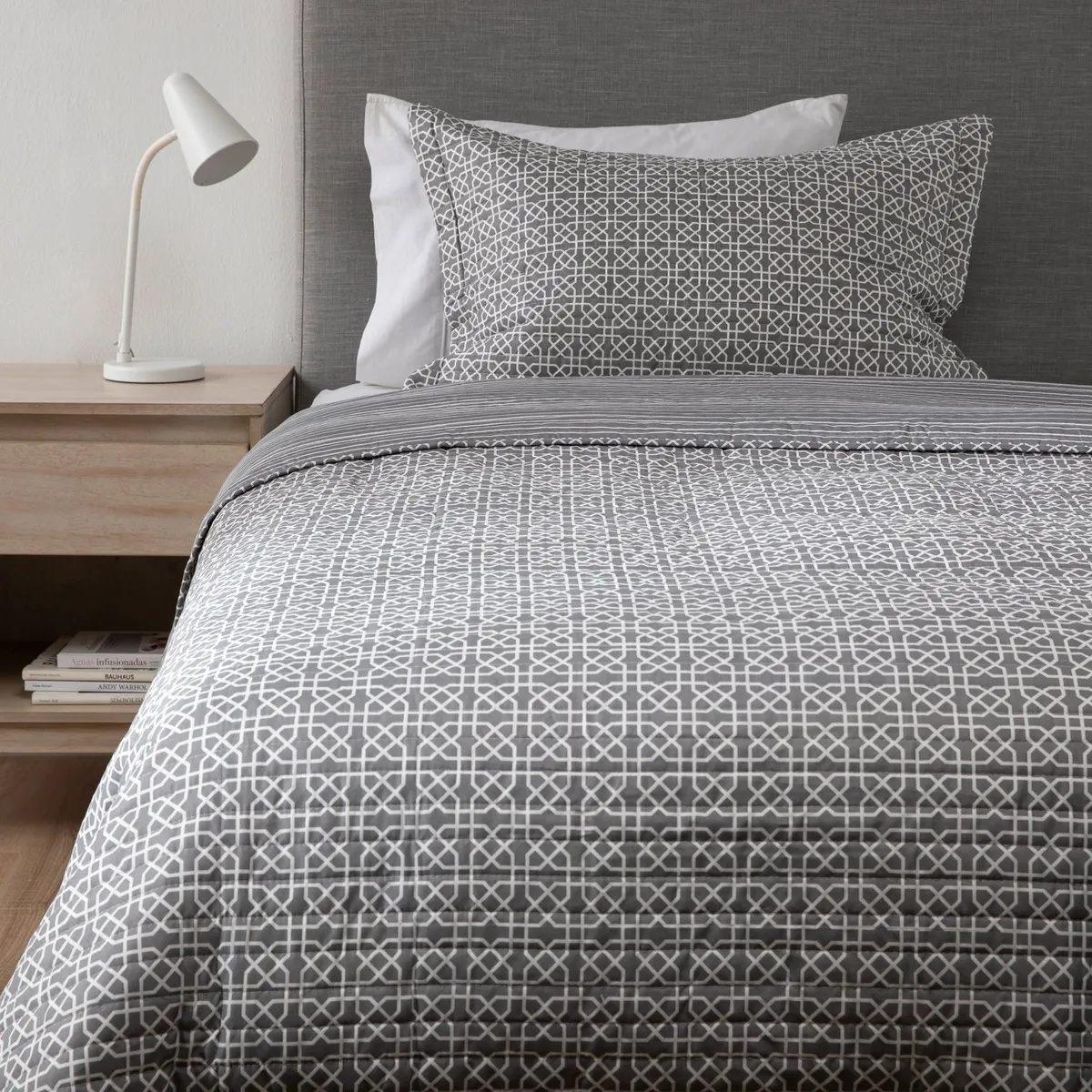 MICA - Cubrecama Estampado Reversible Mar Mica