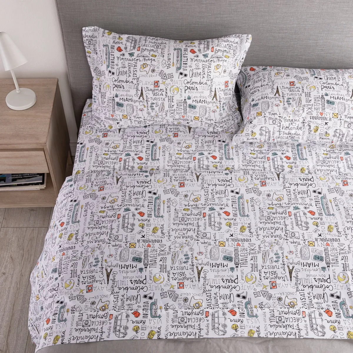 MICA - Juego de Sábanas Estampadas 100% Algodón 180 Hilos Mica