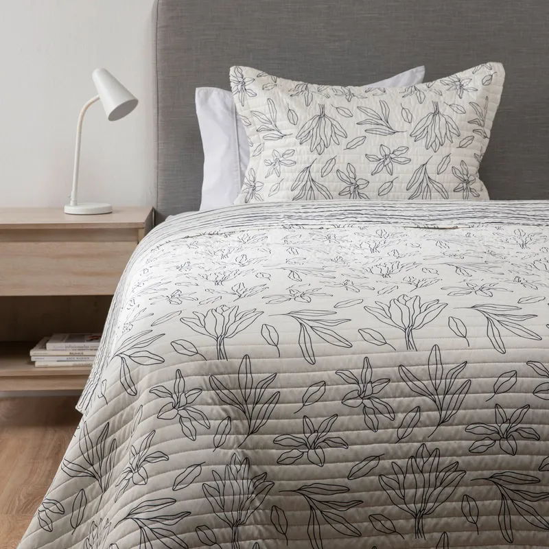 MICA - Cubrecama Estampado Reversible Mar Mica