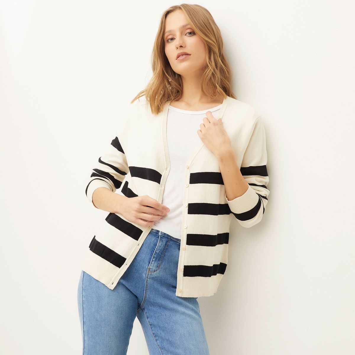 UNIVERSITY CLUB - Cardigan Cardigan Algodón Animal Print University Club Mujer