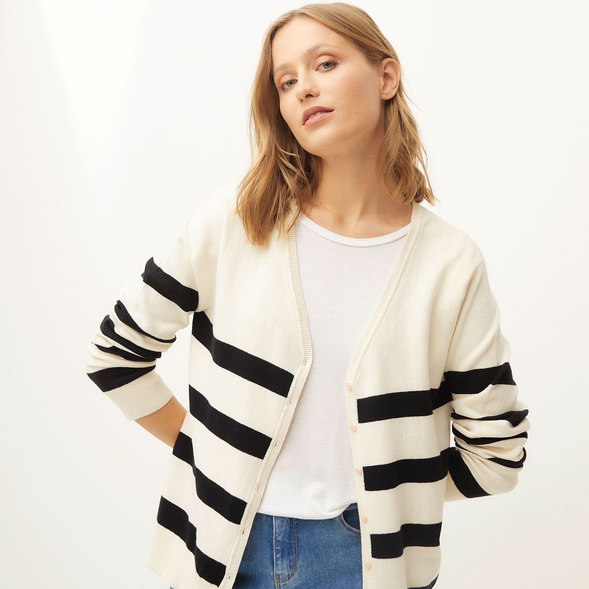 UNIVERSITY CLUB - Cardigan Cardigan Algodón Animal Print University Club Mujer