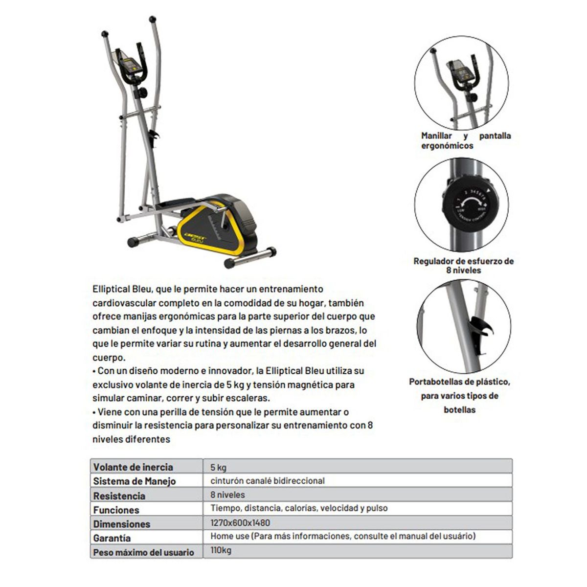 BEST - Elíptica De Uso Resicencial Best Bleu