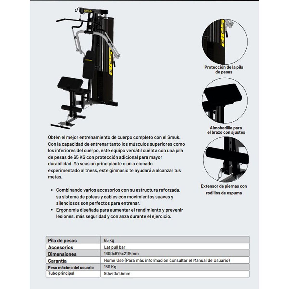 BEST - Gimnasio Multifuncional Home Gym Best Smuk