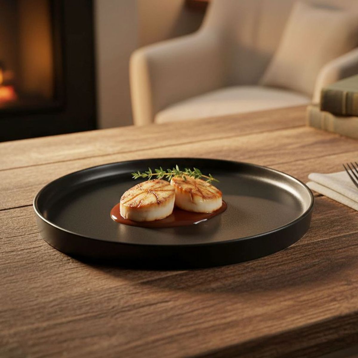 BASEMENT HOME - Bandeja Redonda Cerámica Gres 25 cm