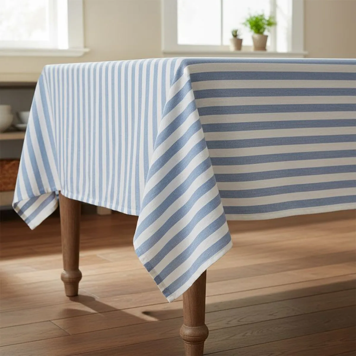 BASEMENT HOME - Mantel Cotton Líneas Azul 150x210cm