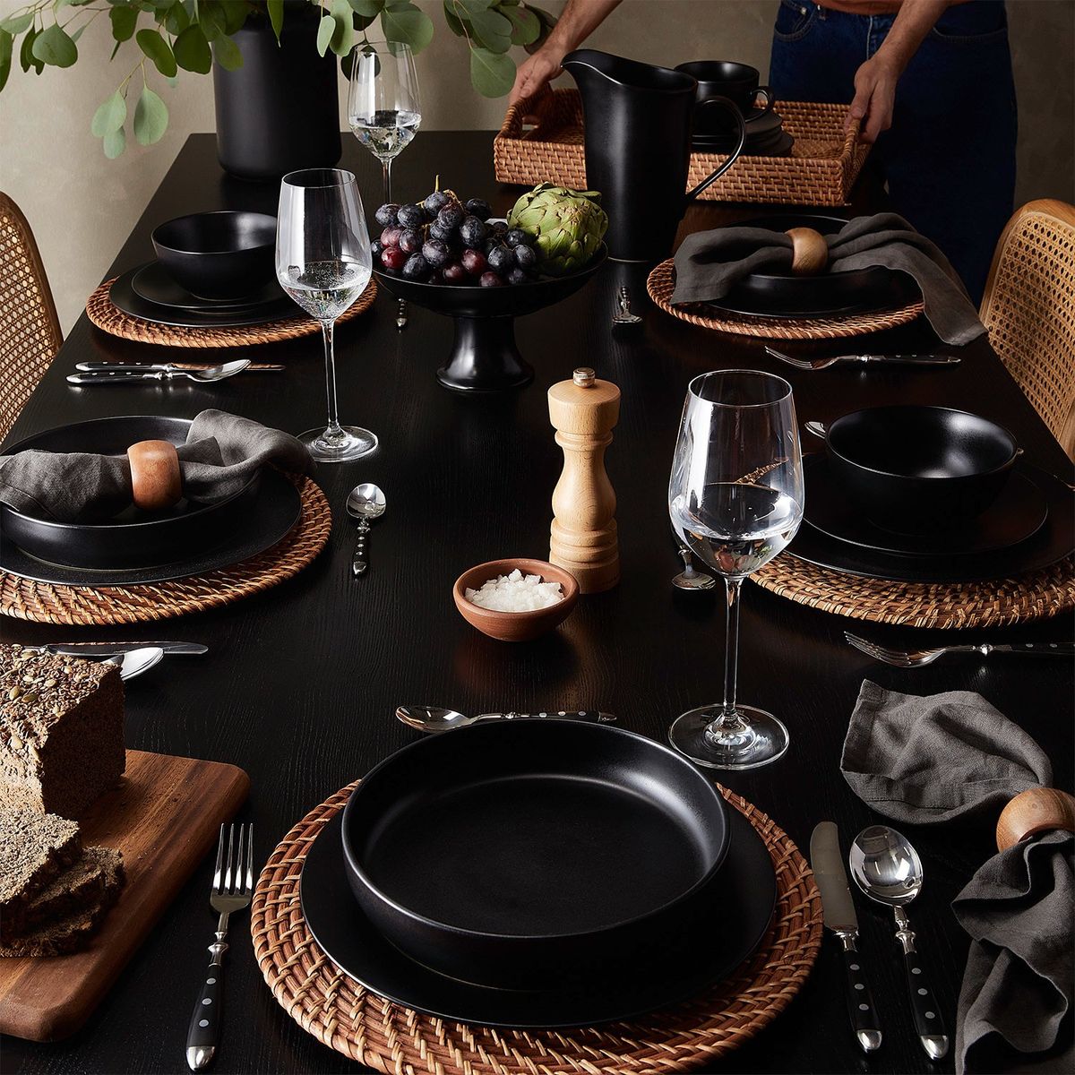 BASEMENT HOME - Juego de Vajilla Cerámica 30 Piezas Gres