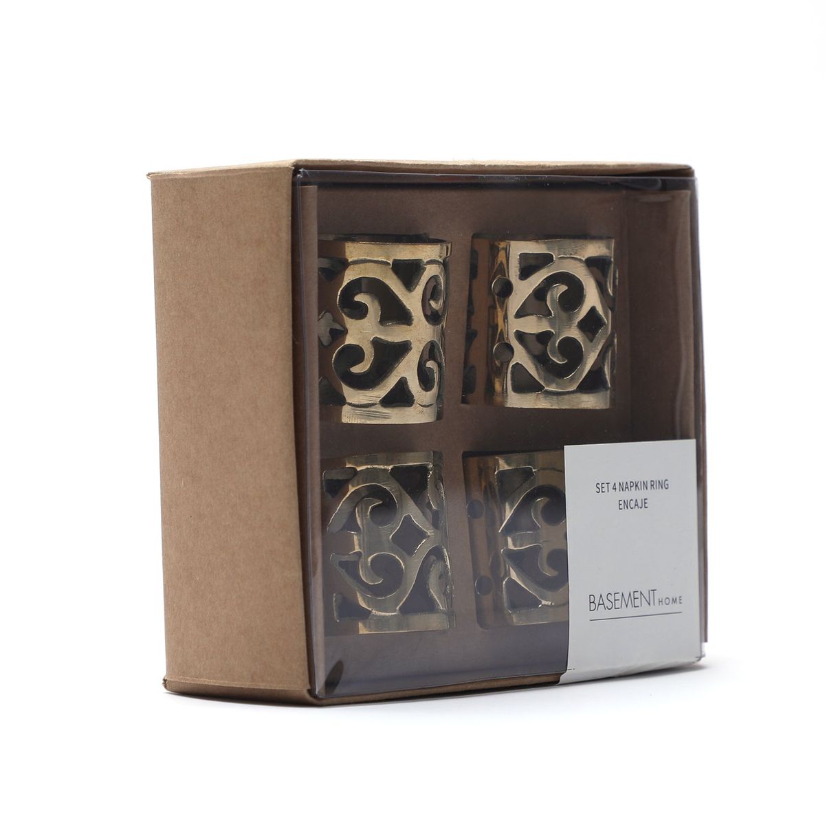 BASEMENT HOME - Set x4 Aros de Servilleta Encaje