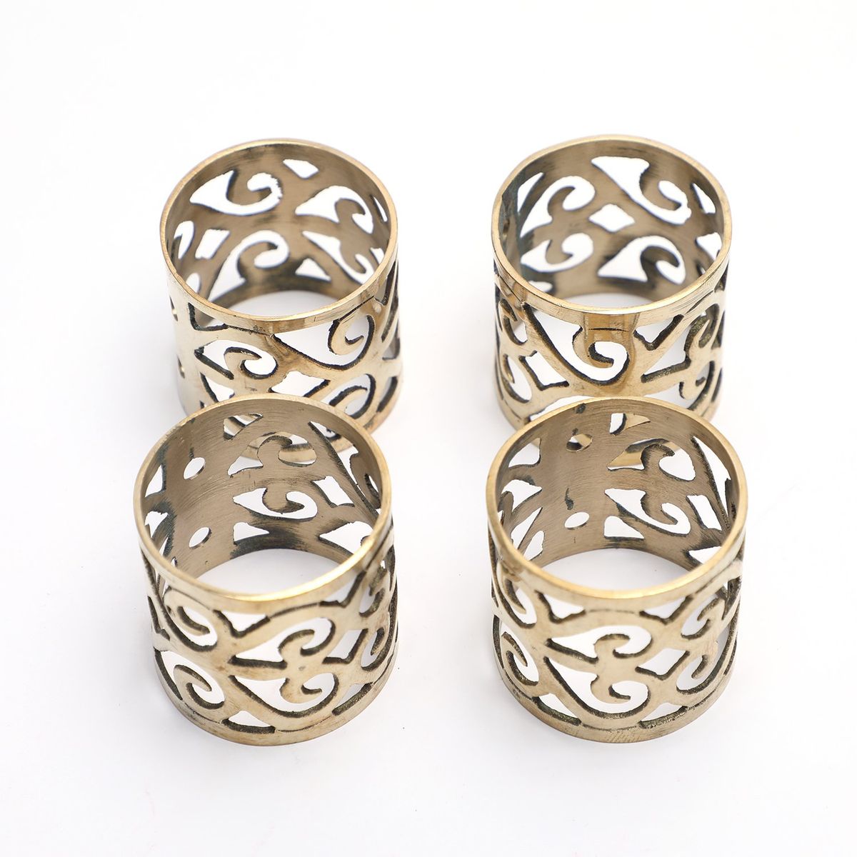 BASEMENT HOME - Set x4 Aros de Servilleta Encaje