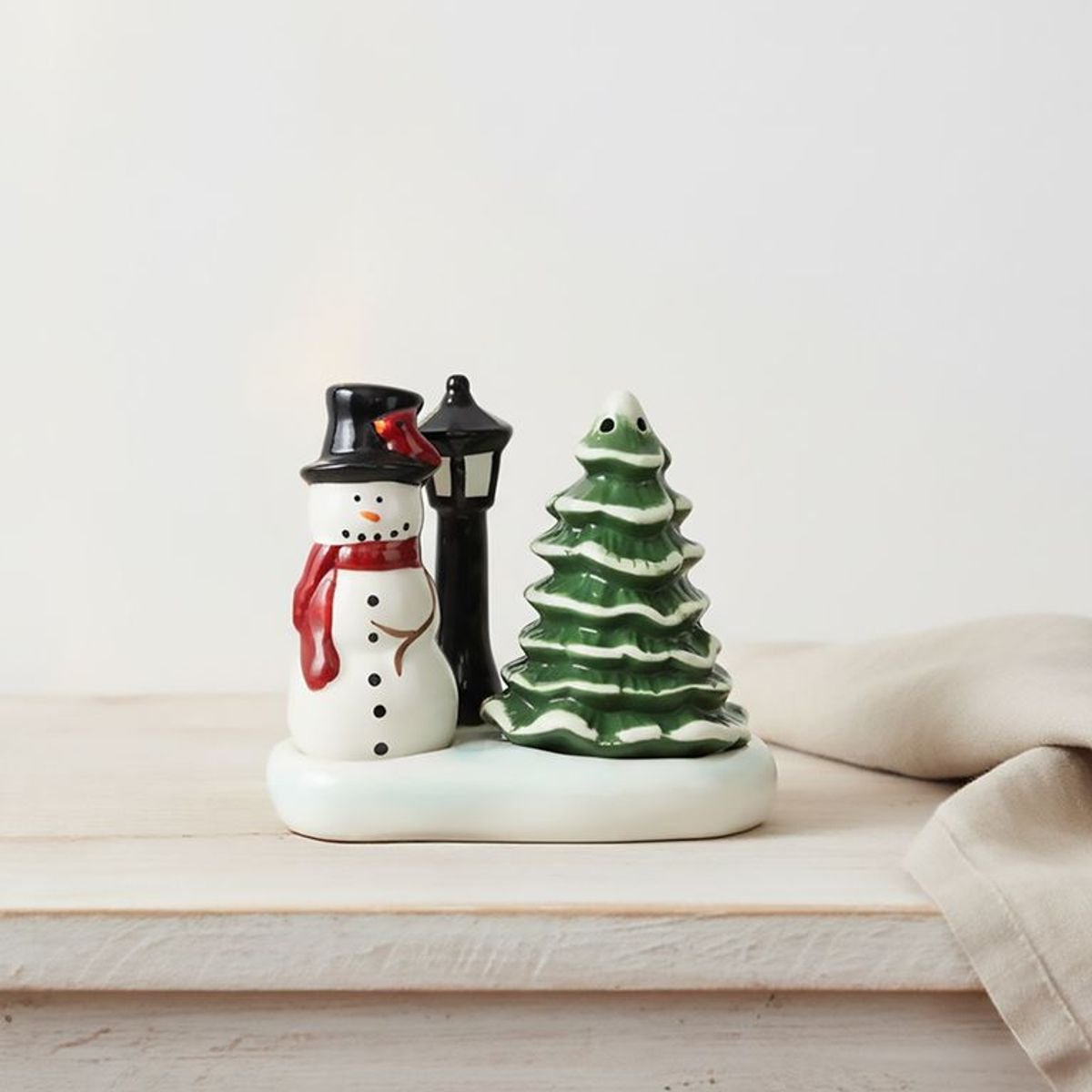 ROBERTA ALLEN - Salero y Pimentero Pino y Muñeco de Nieve