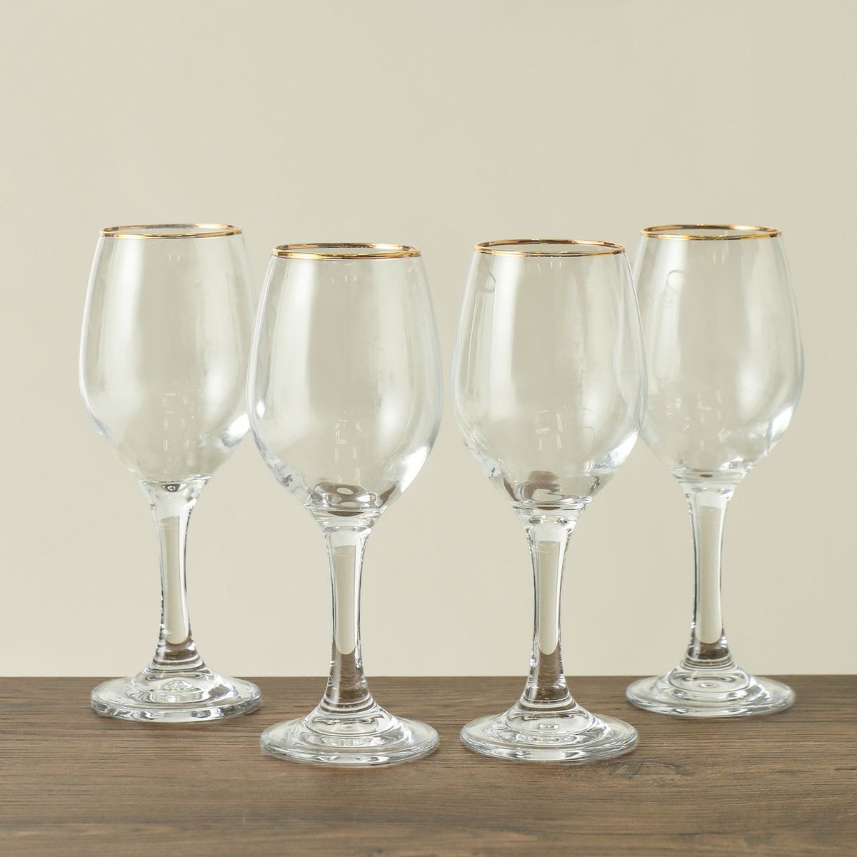 ROBERTA ALLEN - Set X4 Copas Vino Tinto Roberta Allen 320Ml Borde Dorado