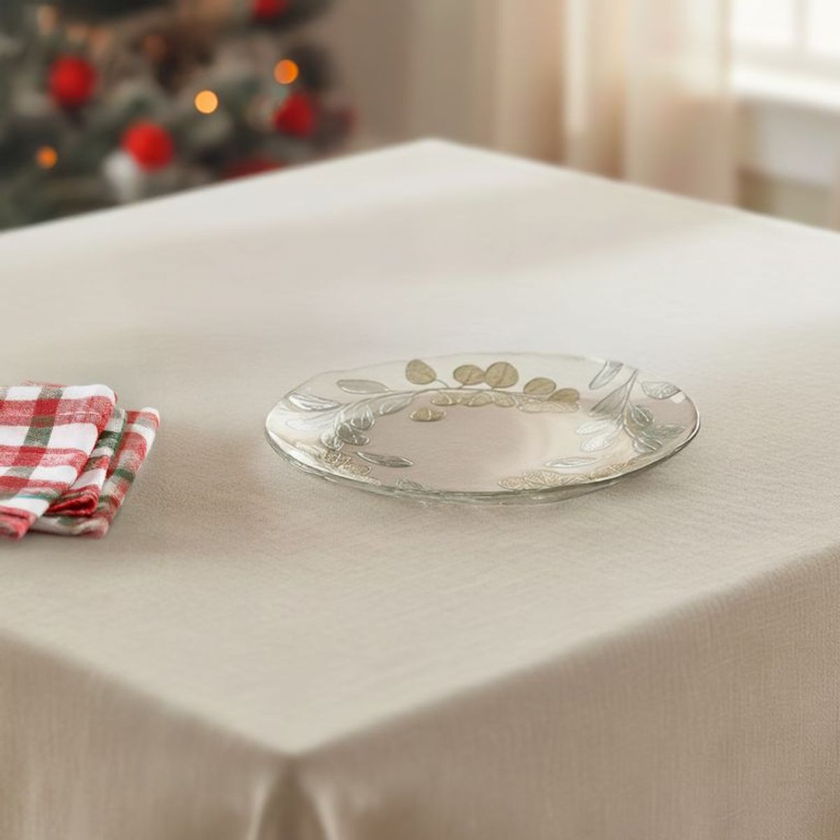 ROBERTA ALLEN - Plato Postre 21cm Eucalyptus Dorado 