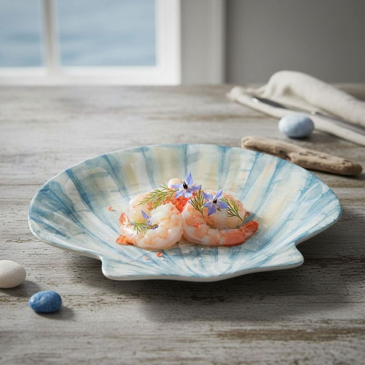  - Plato Concha Melamina Hamptons 27 cm