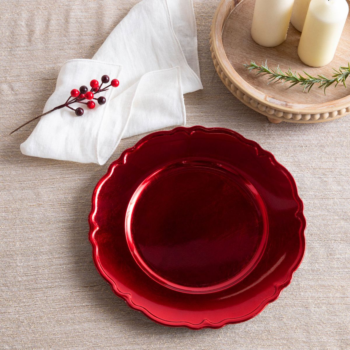 ROBERTA ALLEN - Plato De Sitio Roma Rojo