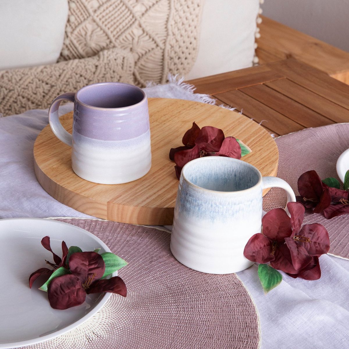 ROBERTA ALLEN - Taza Glazed Celeste Roberta Allen