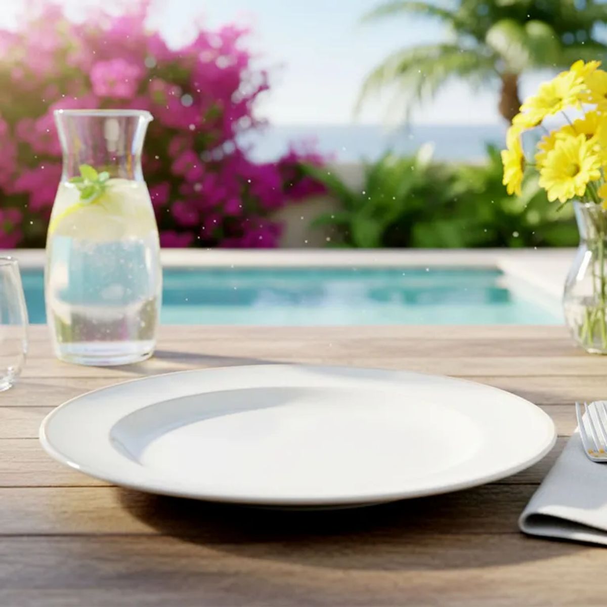 BASEMENT HOME - Plato de Fondo Melamina Hamptons 28cm