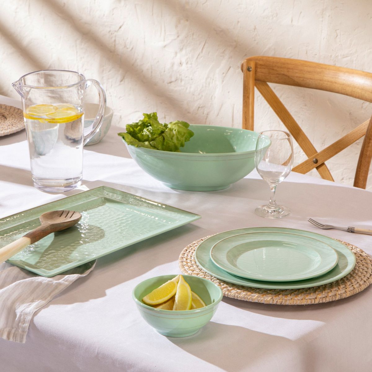 BASEMENT HOME - Plato Fondo Hamptons Melamine 28cm Turquesa Basement Home