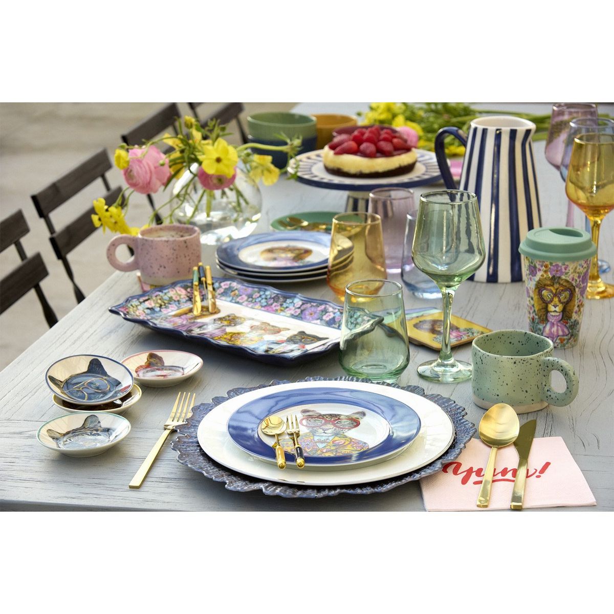 ROBERTA ALLEN - Set X4 Tenedores De Postre Market Heritage