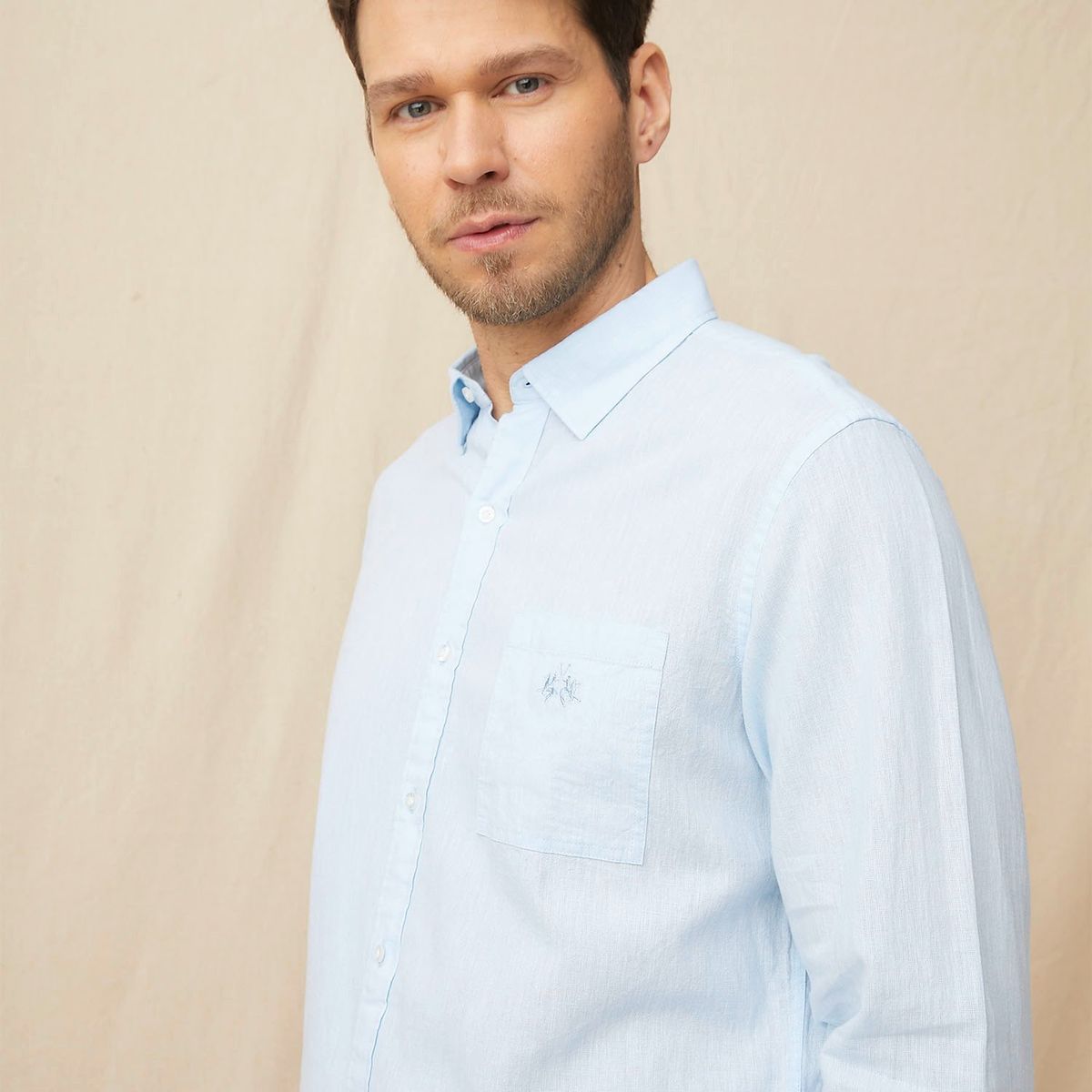 LA MARTINA - Camisa Manga Larga Lino Hombre La Martina