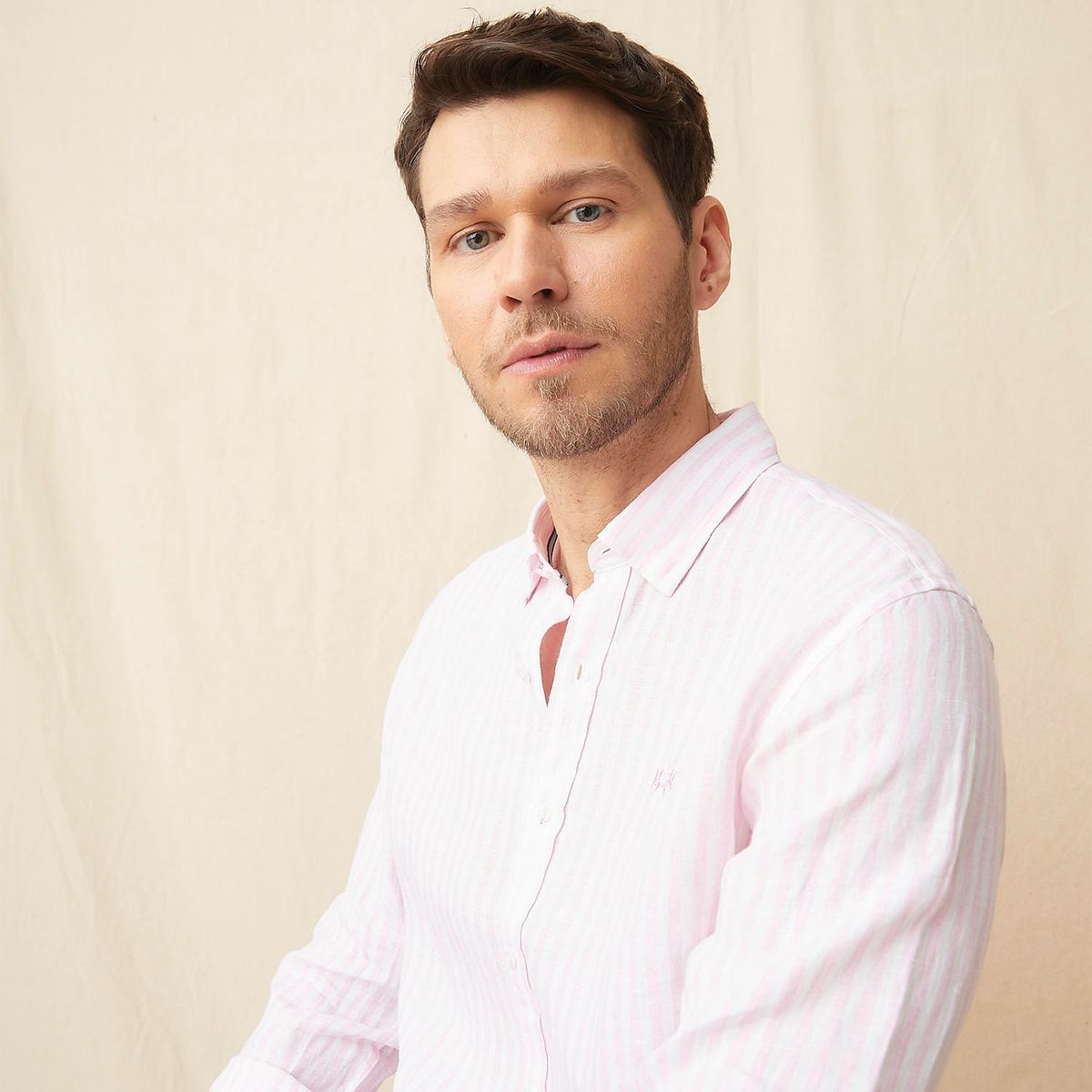 LA MARTINA - Camisa Manga Larga 100% Lino Hombre La Martina