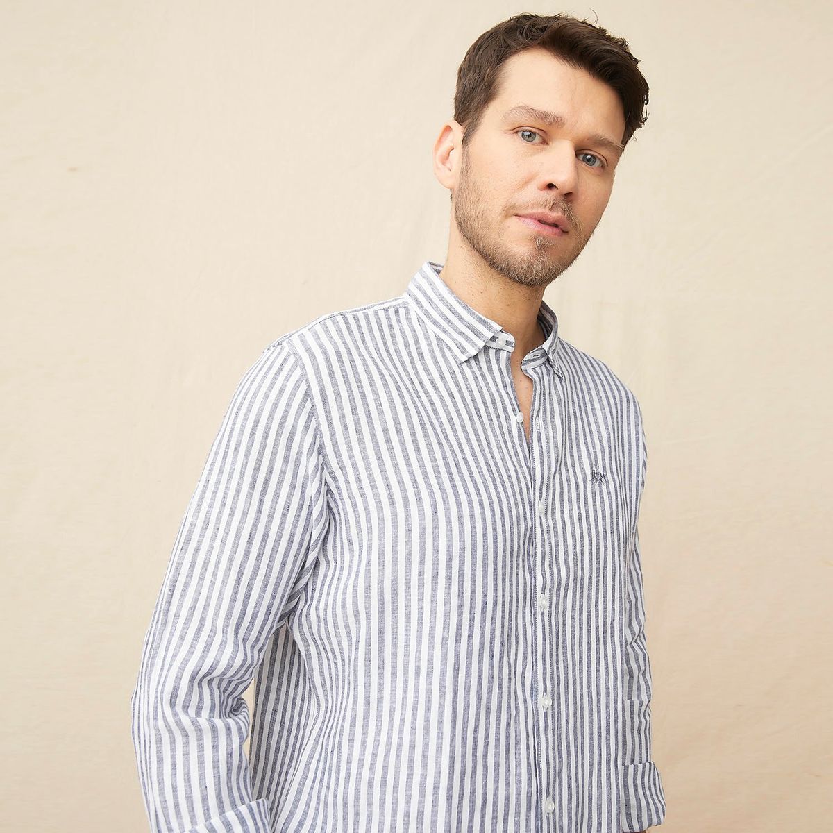 LA MARTINA - Camisa Manga Larga 100% Lino Hombre La Martina