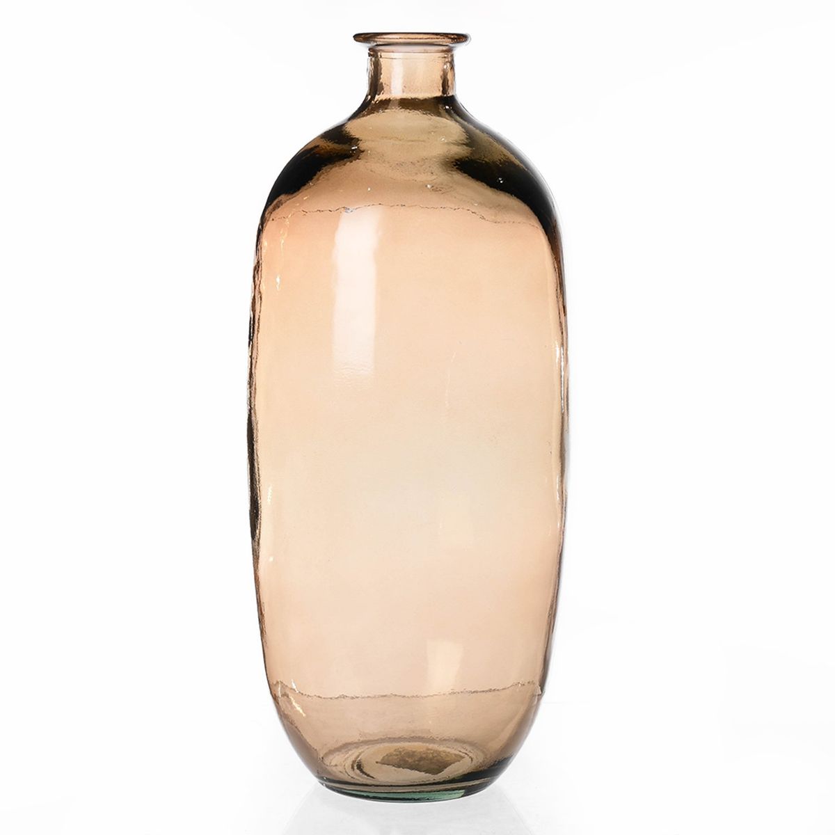 CASA CANTABRIA - Florero Jarrón Vidrio Marrón 9x45cm