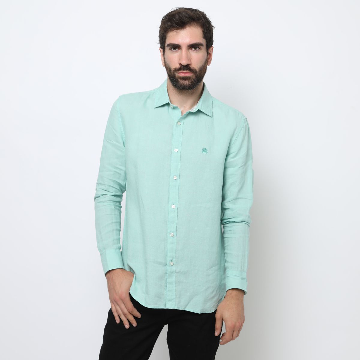  - Camisa Manga Larga 100% Lino Hombre Cascais 