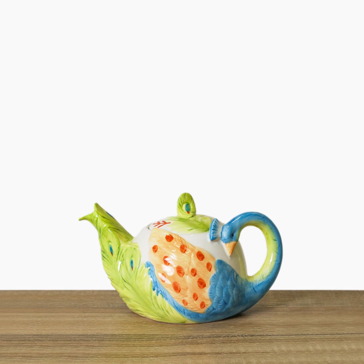 ANIS SAMANEZ - Tetera Pavo Real Blanco Anis Samanez