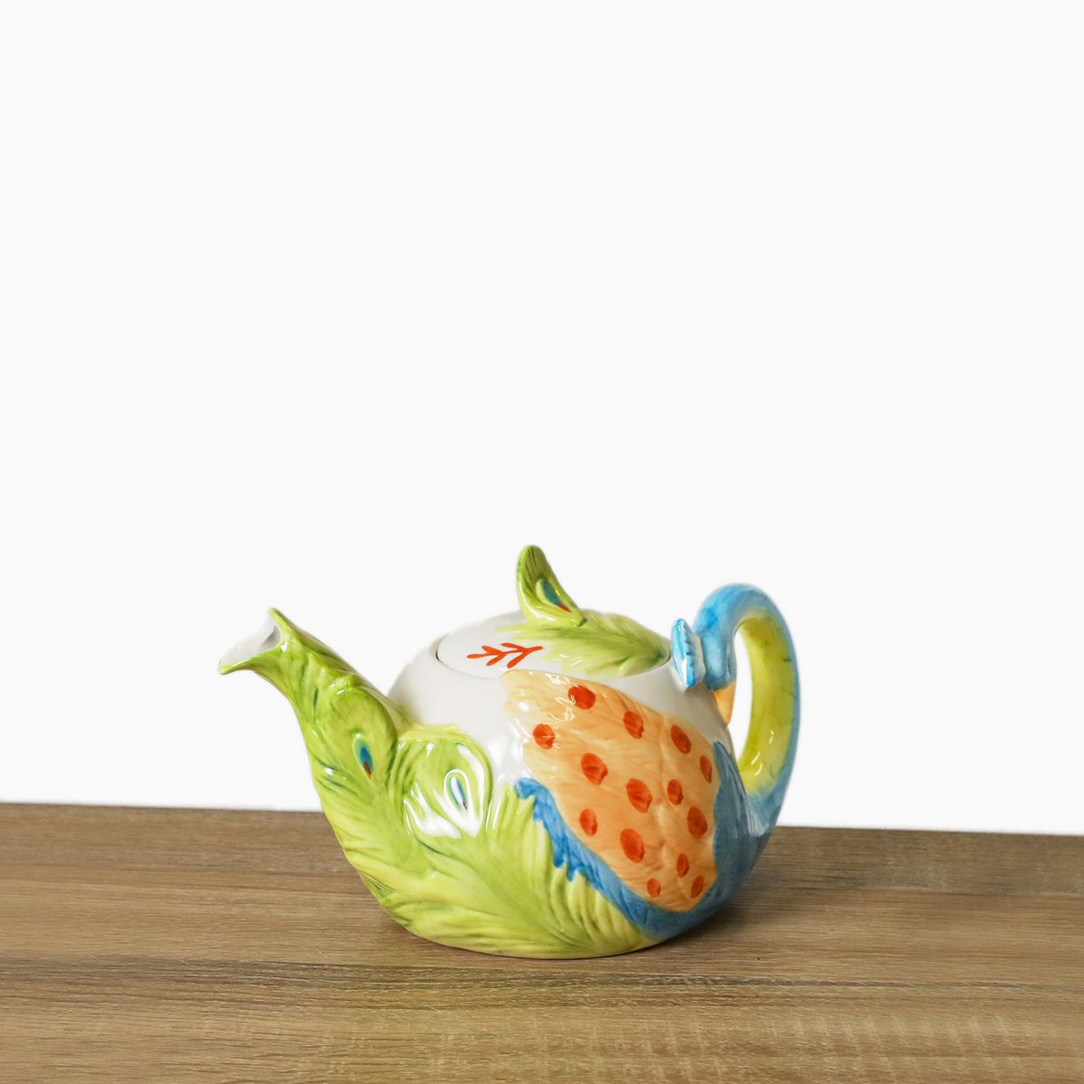 ANIS SAMANEZ - Tetera Pavo Real Blanco Anis Samanez