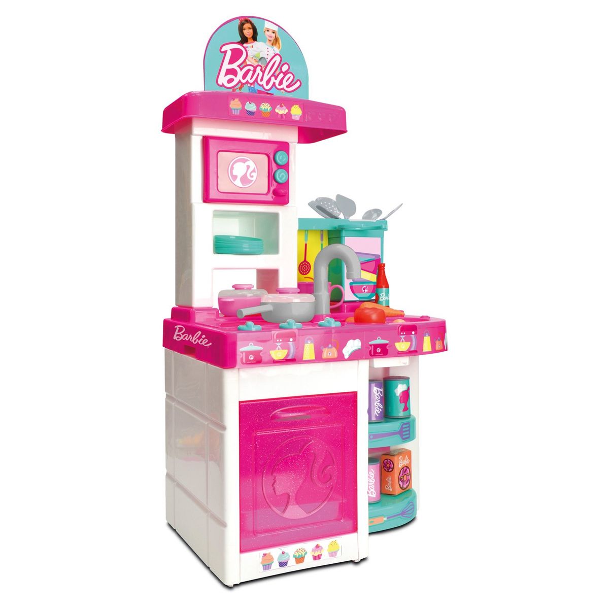 BARBIE - Cocina Barbie Con Luces Sonido Y 40 Accesorios