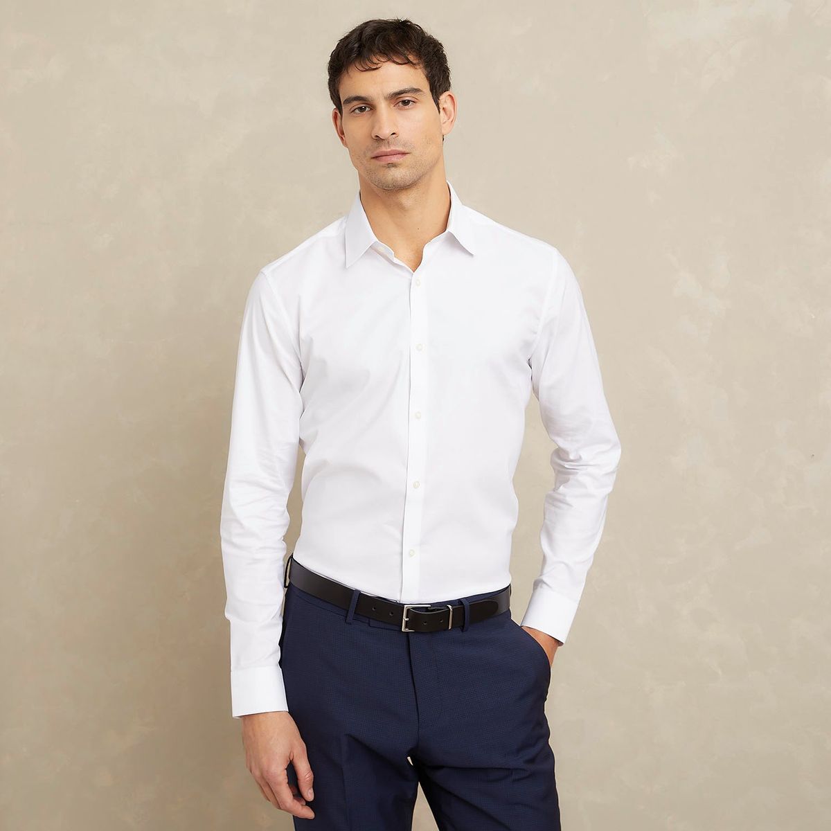 WOLF&HANK - Camisa Wolf&hank Vestir Slim Fit Manga Larga Hombre