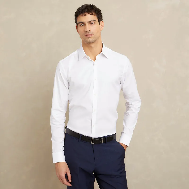 WOLF&HANK - Camisa Wolf&hank Vestir Slim Fit Manga Larga Hombre