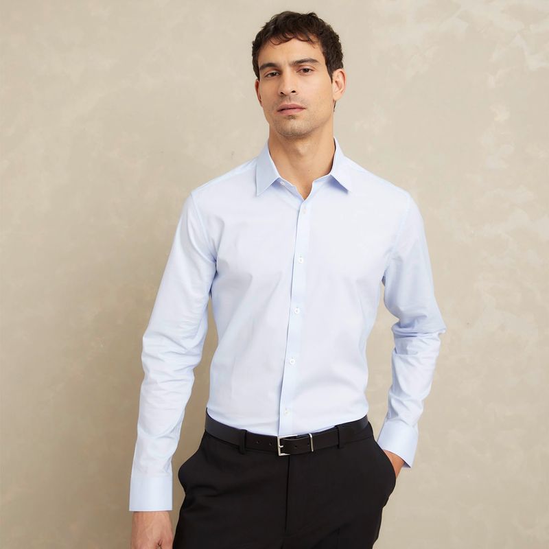 WOLF&HANK - Camisa Wolf&hank Vestir Slim Fit Manga Larga Hombre