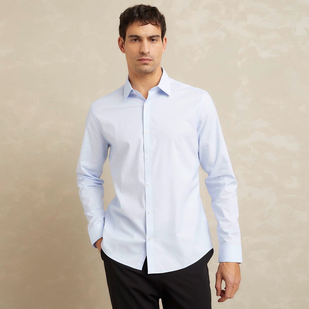 WOLF&HANK - Camisa Wolf&hank Vestir Slim Fit Manga Larga Hombre