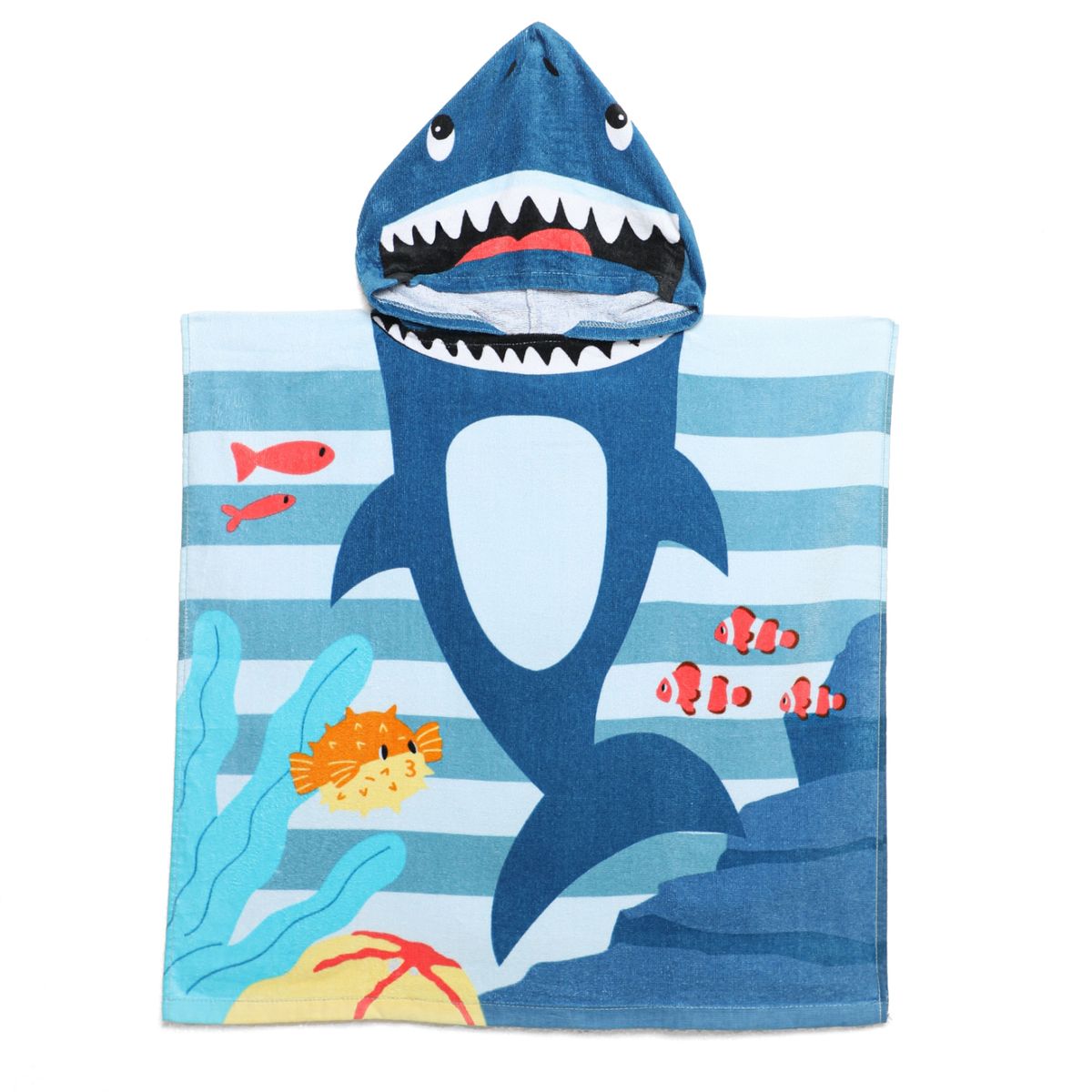 MICA KIDS - Toalla de Playa Poncho Infantil 100% Algodón Mica Kids