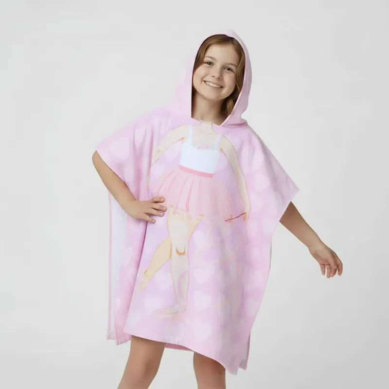 MICA KIDS - Toalla de Playa Poncho Infantil 100% Algodón Mica Kids
