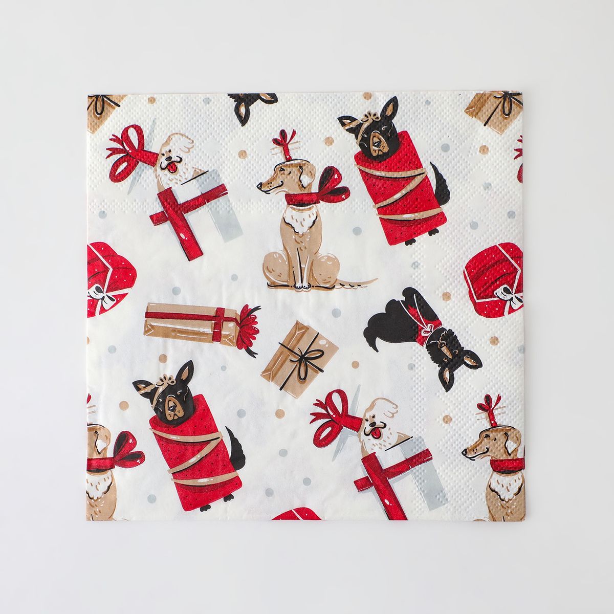 MICA - 20 Servilletas navideñas mundo perros