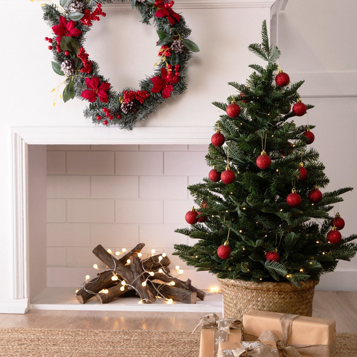  - Árbol de Navidad Con Luces 90x60cm 513 Ramas.