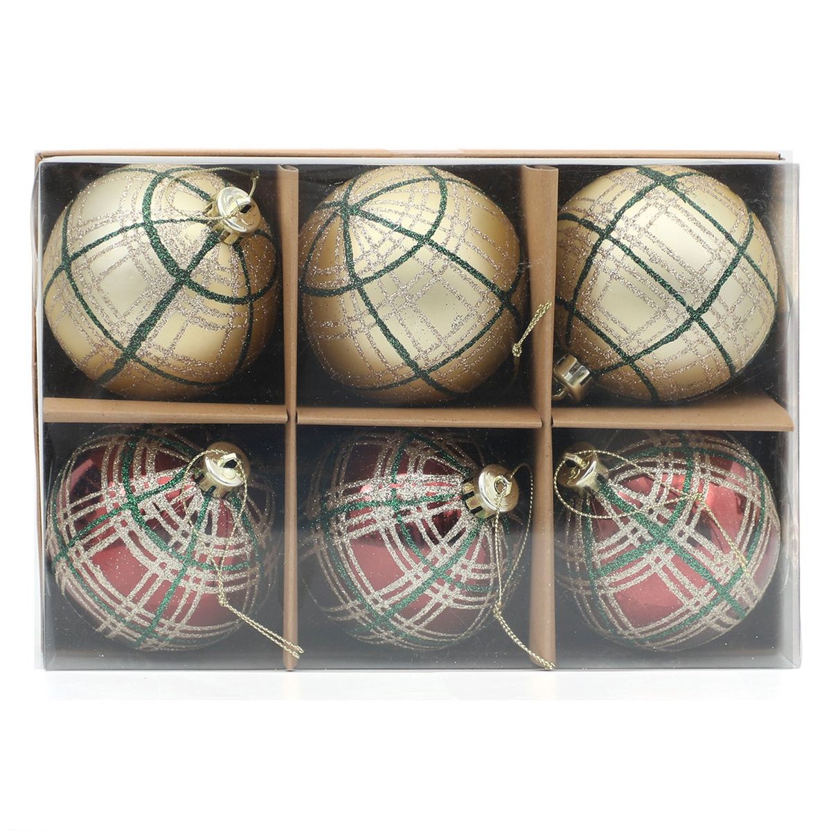 MICA - Setx6 bolas Árbol navidad 8cm