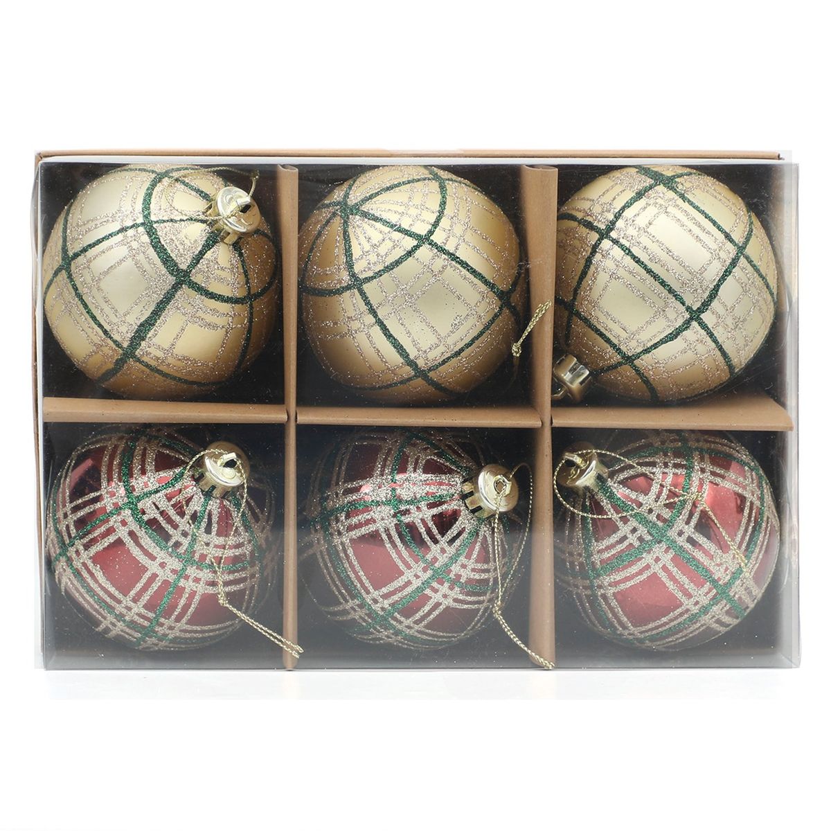 MICA - Setx6 bolas Árbol navidad 8cm