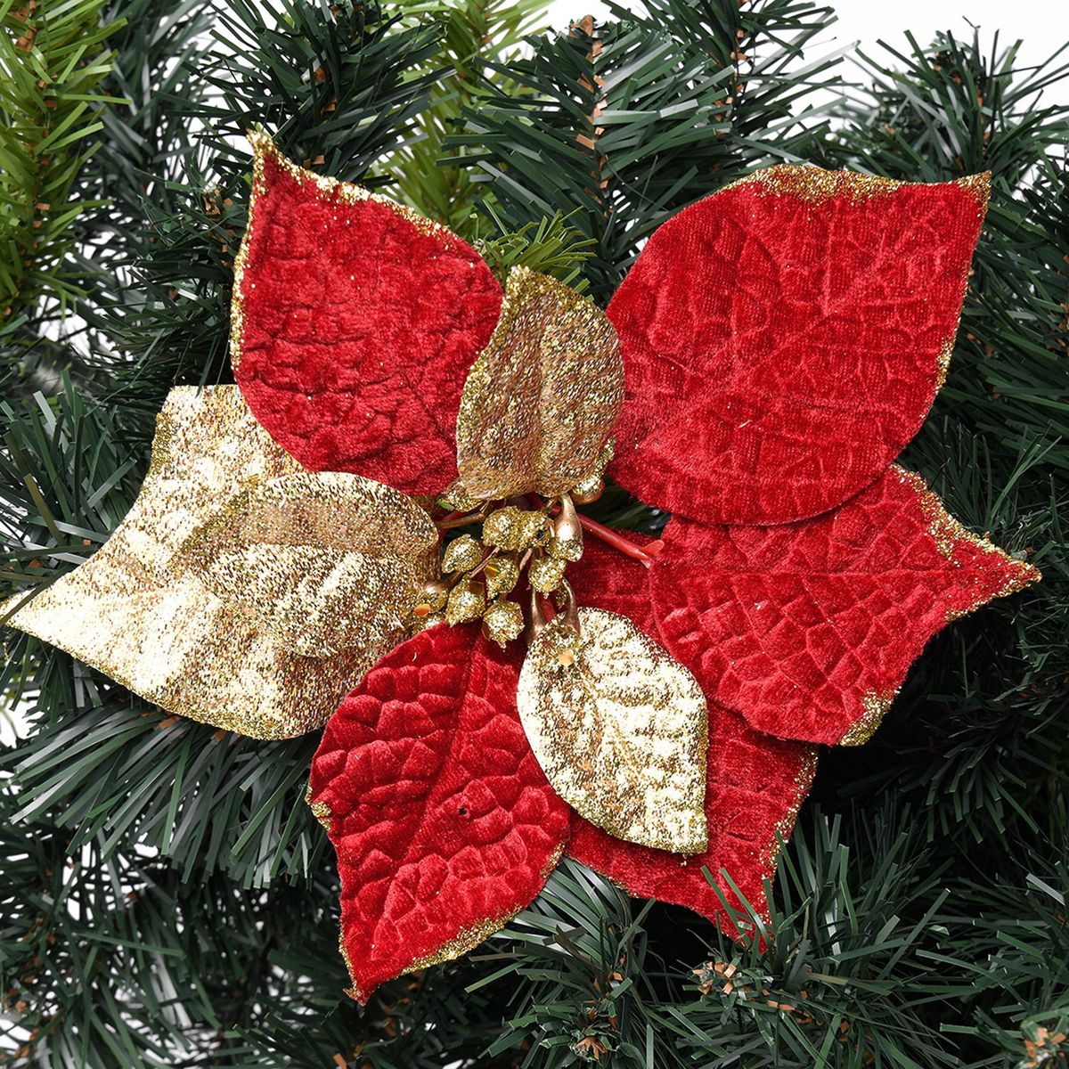 MICA - Flor navideña 20cm