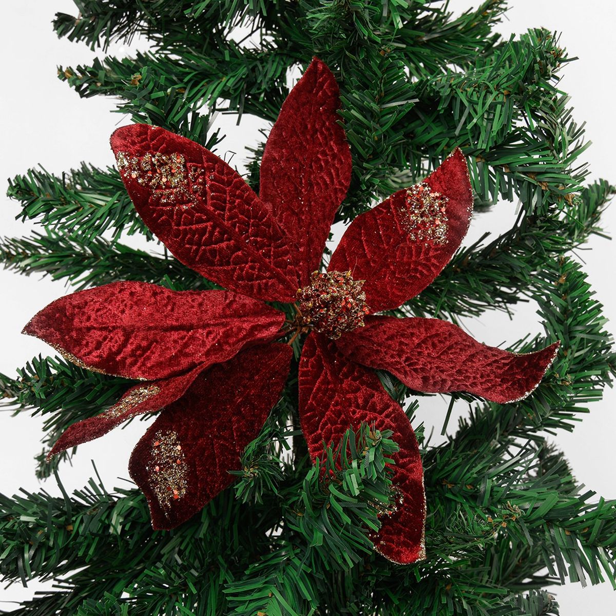 MICA - Flor navideña roja 21 cm