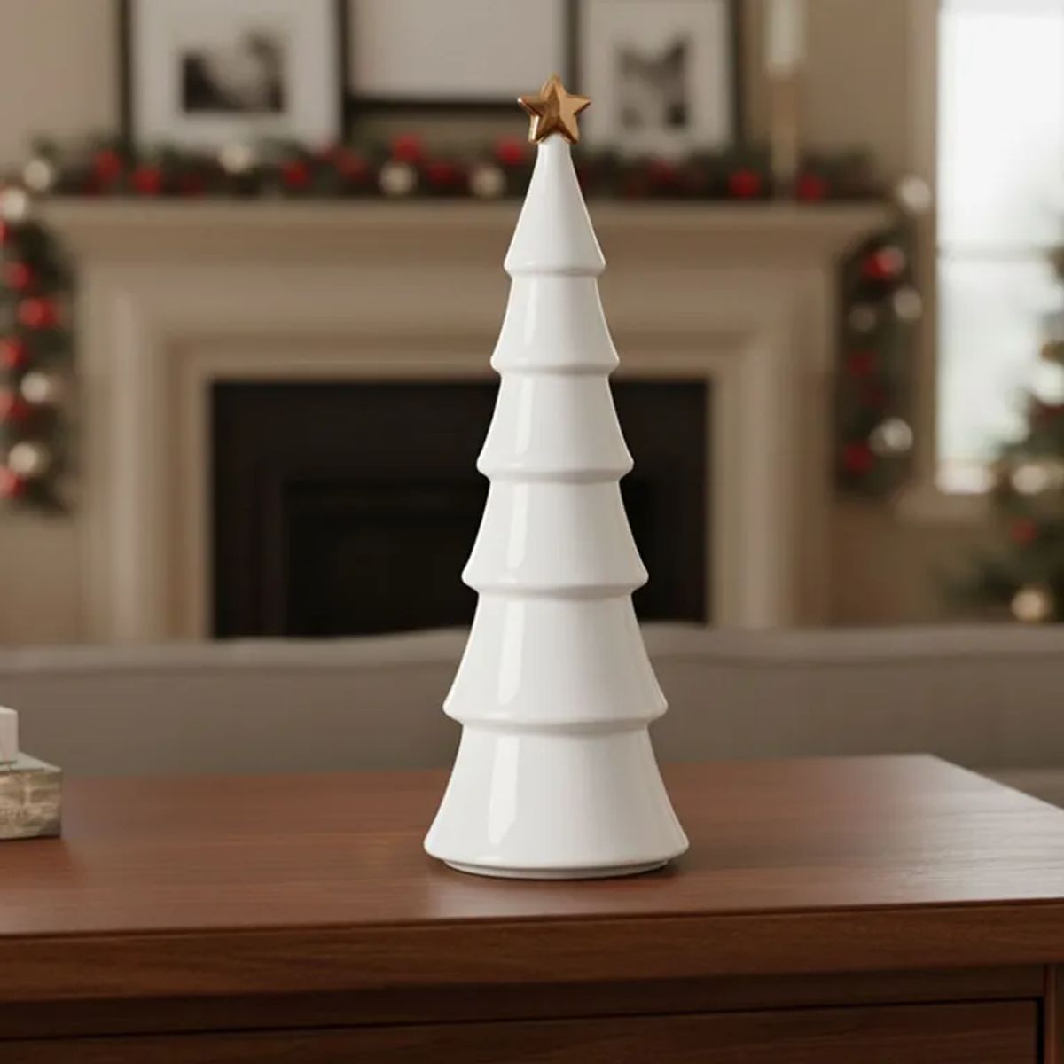 MICA - Adorno navidad pino cerámica 22cm