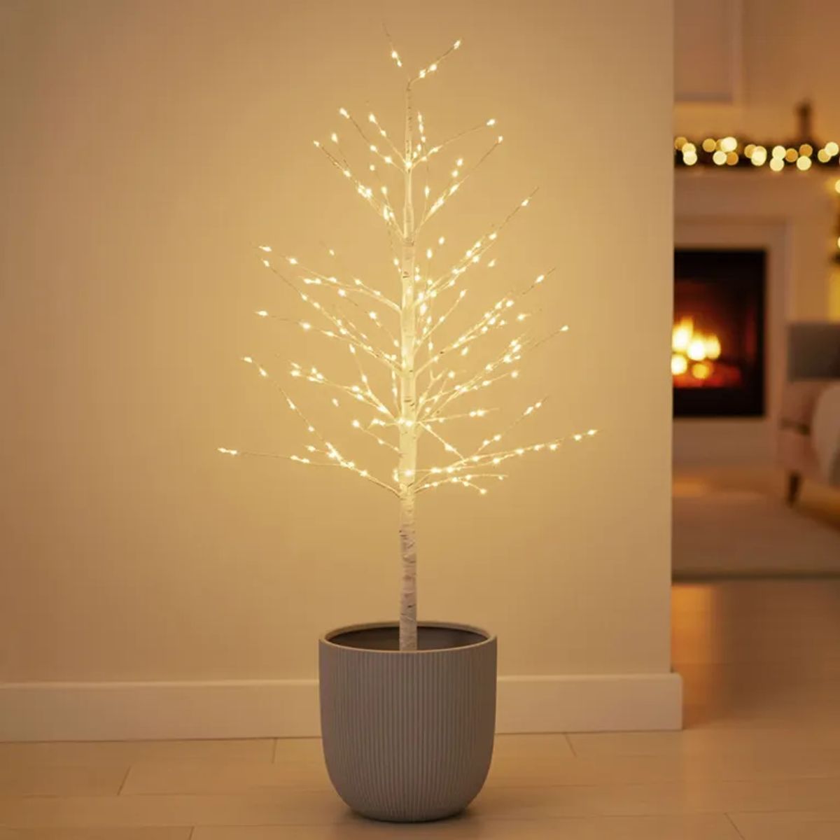 MICA - Adorno navidad Pino blanco Led 120cm