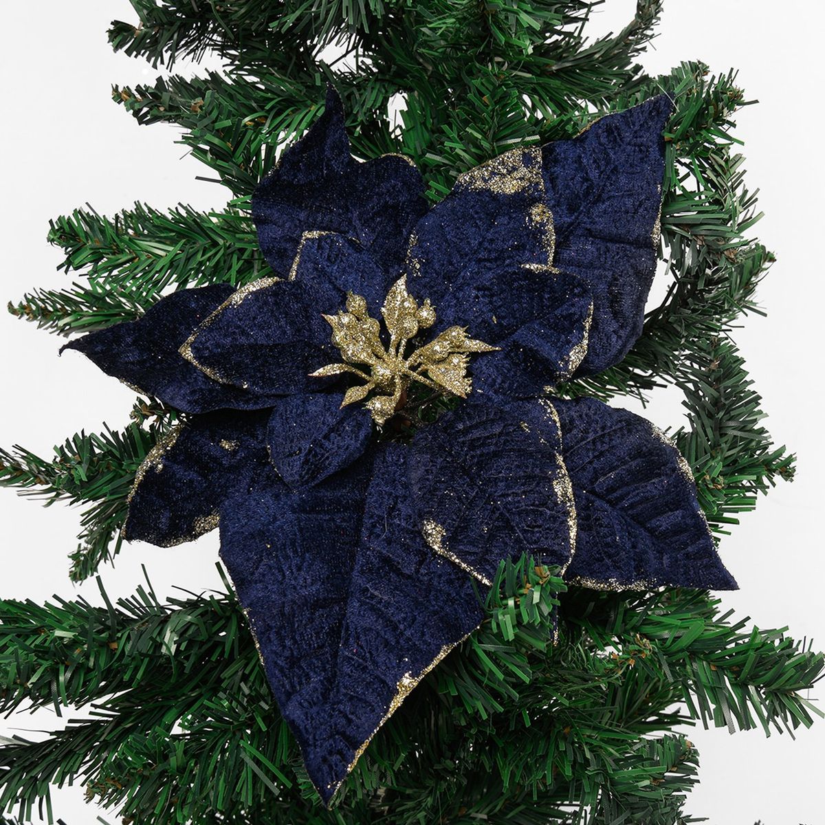 MICA - Flor navideña azul 28cm